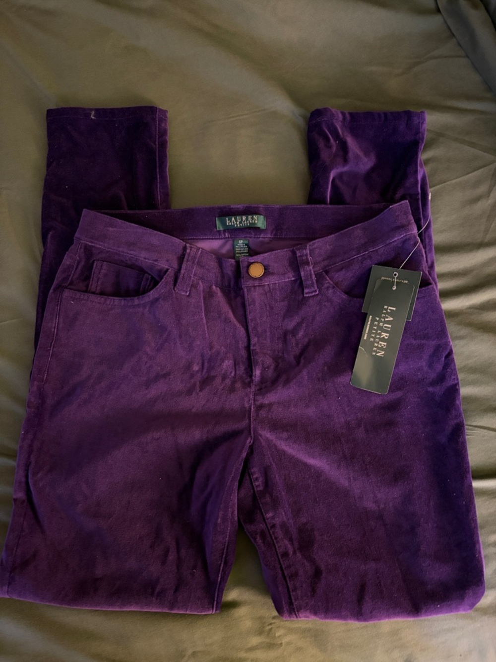 Lauren Ralph Lauren Deep Jewel Purple Corduroy Jeans